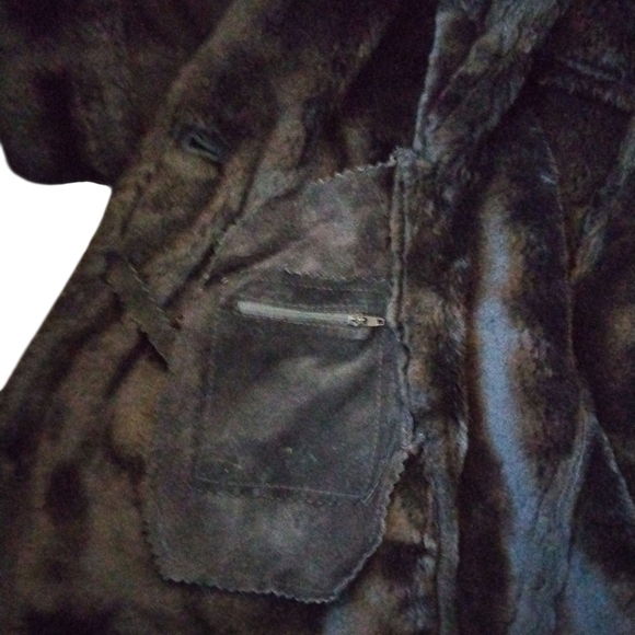 SEARLE Suede Fur Lined Black Coat Women's Medium Suede Jacket - Picture 7 of 11